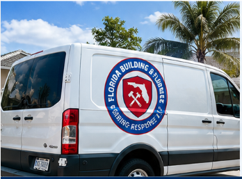 Florida Building & Plumbing Response service van